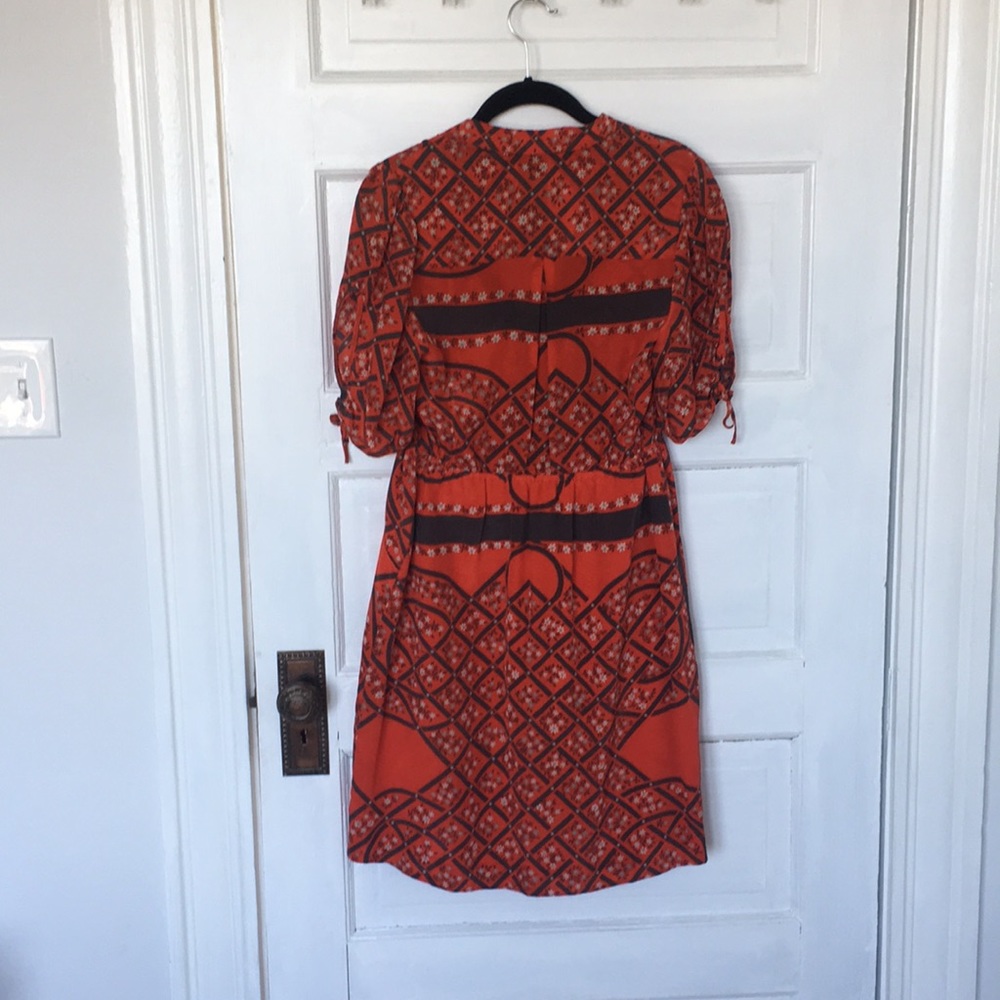 Silk floral spring dress